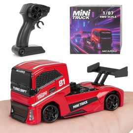 ARRIS 1/87 Micro RC Drift Pocket Car, Precision 4WD Desktop Race Car with 12-Step Baked Paint, Semi-Proportional Control & LED Lights - High-Detail Scale Model & Stress Relief Gift for Adults