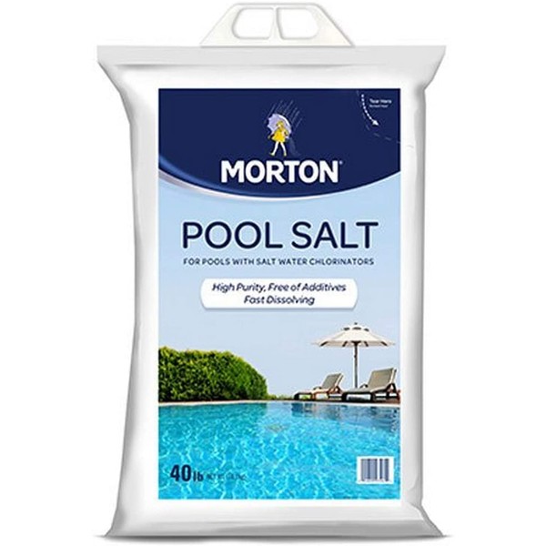 EasyGoProducts Spas 40 Pounds Morton Pool Salt High Purity & Fast Dissolving Chlorine Generator, White