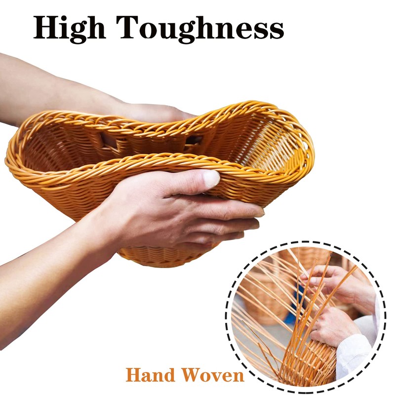 Bicycle Basket, Front Handlebar Bike Basket, Rattan Storage Basket Waterproof,
