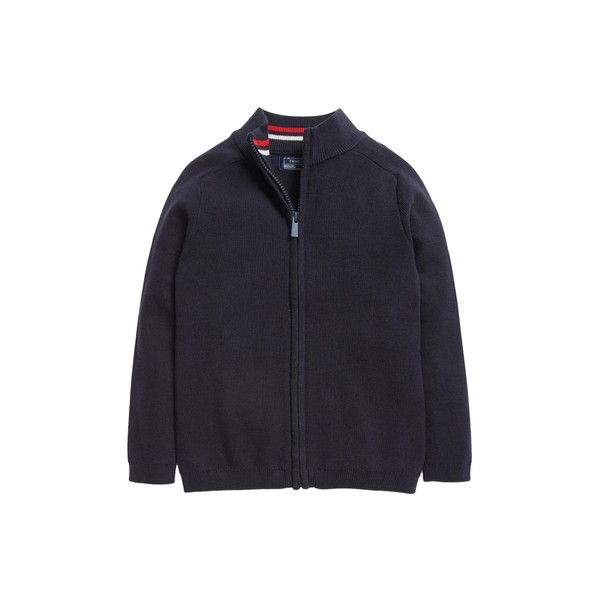 NEXT 100% Cotton Full Zip Cardigan, navy