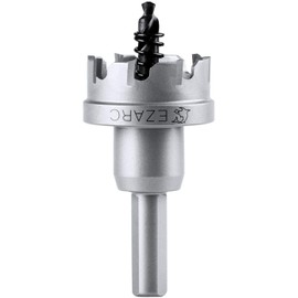 EZARC Hole Saw Carbide Drill, Powerful Hole Opener Ideal for Holes in Stainless Steel and Metal (34 mm)