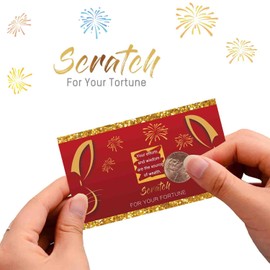 30 Count Chinese New Year 2023 Scratch Off Fortune Party Game Cards - Year of the Rabbit Decorations & Favors for Lunar New Year's Celebration Office Party