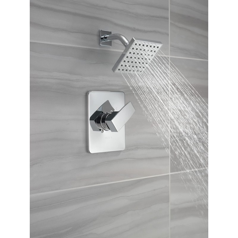 Delta Modern 14 Series Shower Faucet Set, Chrome Shower Head