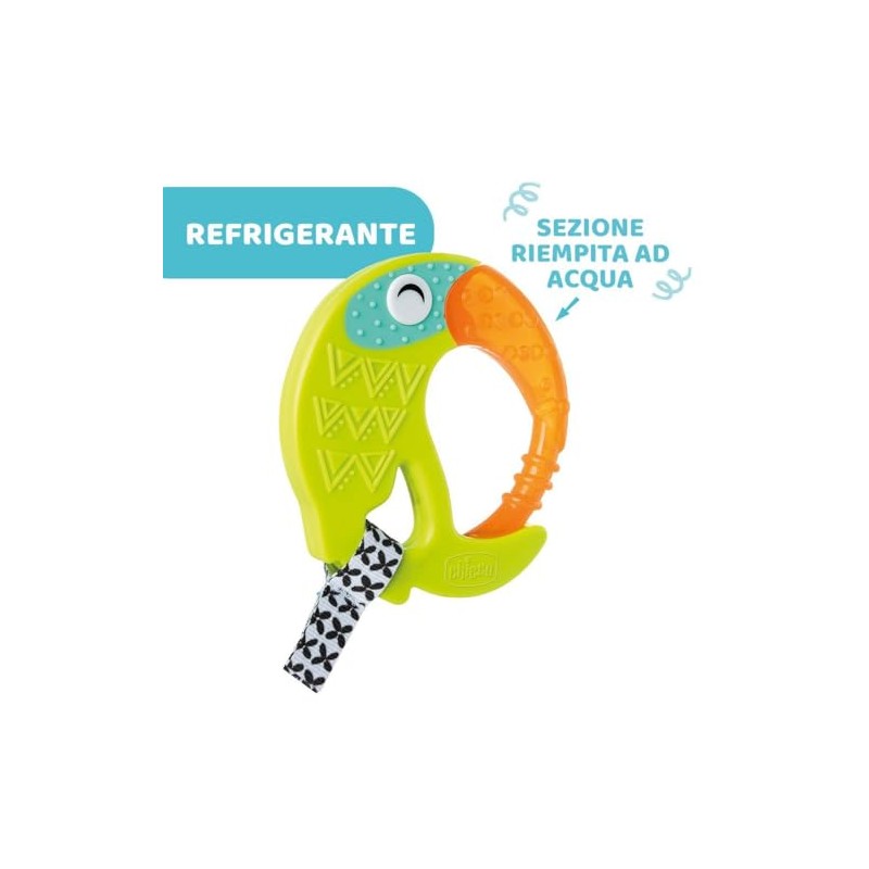 Chicco Mordedera de agua para bebé 6M+ Tucán, 1.0 Gramos