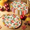 Grencian 50Pcs Fall Apple Oval Paper Plates 10" x 12"