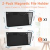MFTEK Magnetic File Holder, 2 Pockets Magnetic File Folder Holder