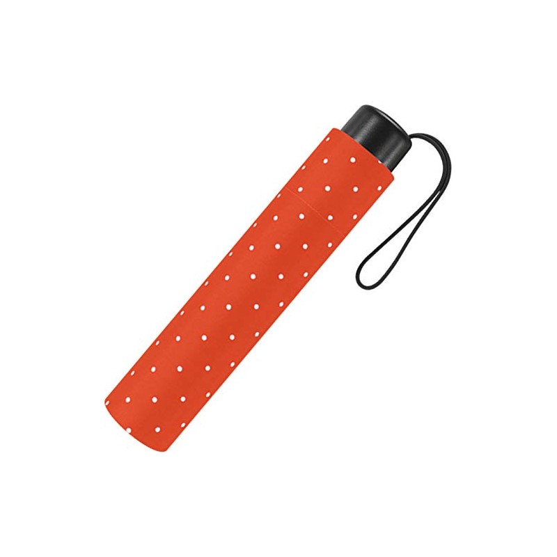 Super Mini Flash Manual Women's Pocket Umbrella Dots Orange, orange
