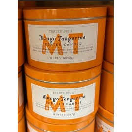 Trader Joe's 2 Pack Trader Joes Mango & Tangerine Scented Candles LIMITED 5.7 oz each tin