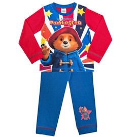 Paddington Bear Boys Pyjamas Nightwear (Paddington Blue Red, 4-5 Years)