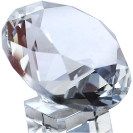 Clear Diamond, Crystal, Paperweight, 3.9 inches (100 mm), 3.1 inches (80 mm), Object Figurine, K9, Clear, Ornament, Gift, Anniversary (3.9 inches (100 mm)