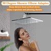 Shower Head Adapter, Solid Brass 90 Degree Shower Elbow Adapter,