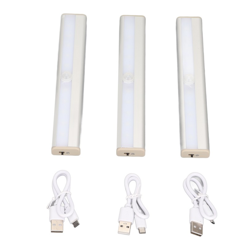 3Pcs Wireless Motion Sensor LED Lights Automatic On and Off