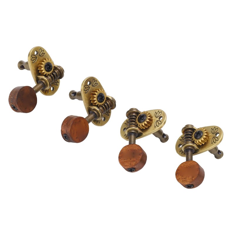 2R2L Ukulele Tuning Peg Metal Rosewood Machine Head Tuners for