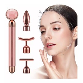 Dangshan 4-en-1 Beauty Bar 24k De Oro Pulso Massager De La Cara, Eléc