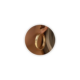Otxas Large Gold Hoop Earrings Lightweight Big Chunky Gold Hoops Earrings for Women Statement Gold Chunky Earrings Big Hoop Earrings for Wedding Birthday 70s Jewelry(Hoop-Gold-01)