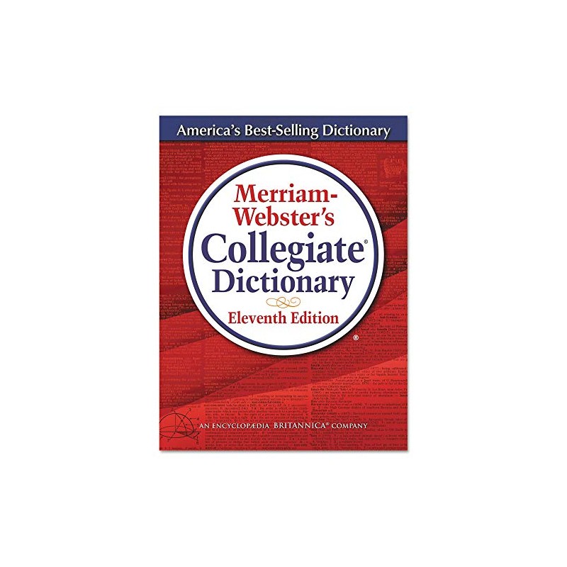 Merriam-Webster 11th Edition Collegiate Dictionary Printed/Electronic Book, red, 2.1"" x
