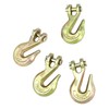 QWORK 5/16" Grade 70 Clevis Grab Hooks with Yellow Chromate