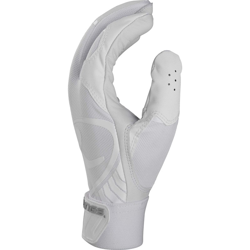 Rawlings Unisex Adult BR51BG-W-90 Baseball Batting Gloves, White, Large