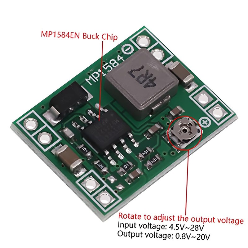 1 Pack Mini MP1584EN DC-DC Buck Converter Adjustable Power Supply