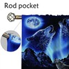 Wolf Blackout Curtains Home Decor,The Wolf Howls at The Moon