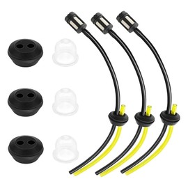 Petrol Strimmer Fuel Pipe,3Pcs Universal Strimmers Fuel Line,Universal Petrol Hoses Set,Strimmers Fuel Pipe with Air Fuel Filter,Lawn Mower Fuel Hose Parts,Rubber Fuel Line Hoses