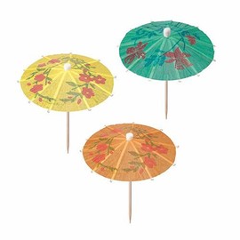 Papstar Party Picks, Asian Umbrellas, 6 Pcs. 10 Cm