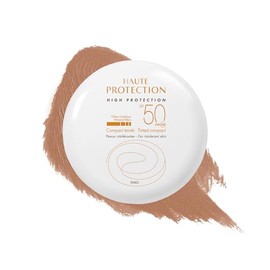 Eau Thermale Avene Compacto tintado de alta proteccin, amplio espectro SPF 50, proteccin UVAUVB azul, resistente al agua, no graso, 0.35 onzas, Honey 