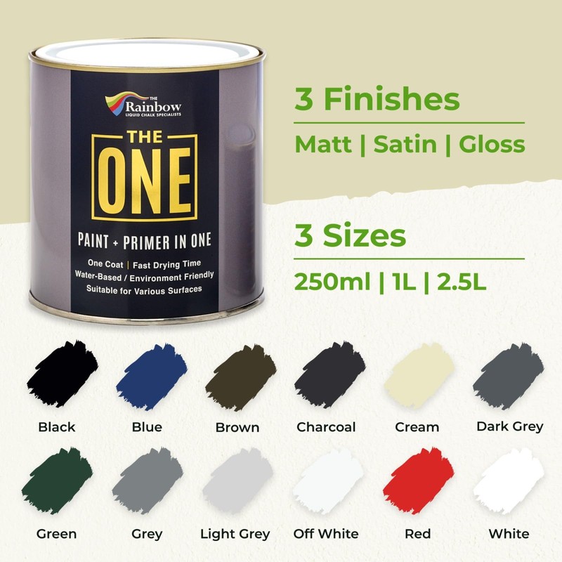 THE ONE All-In-One Paint & Primer - Cream Satin, 8.5