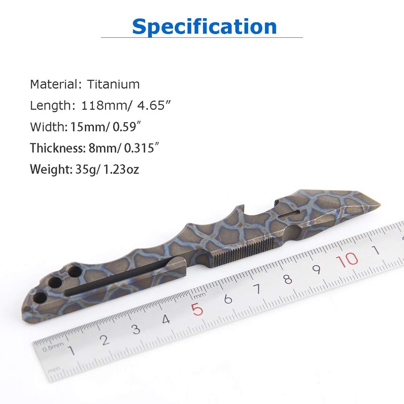 Titanium Pry Bar EDC Multi Tool with Bottle Opener Box