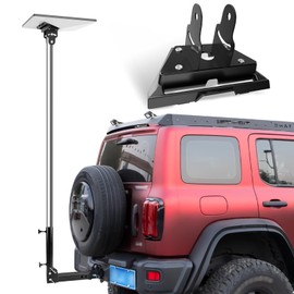 Starlink Mini Pole Mount, Starlink Mini Trailer Hitch Mount Kit, Fits 2 In Square Receiver Tube Opening, with Adjustable Starlink Mini Pipe Adapter/Stainless Steel Removable Mast,Starlink Mounting Kit