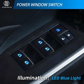 Sorghum Power Window Switch Driver Side - Master Window Switch Compatible with 2019-2020 Toyota C-HR RAV4 20 Pins Replace# 84040-33170 84040-06070 8404033170 84040-0R040 84040-10020