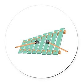 CafePress Xylophone 5.5" Round Car Magnet Magnetic Bumper Display