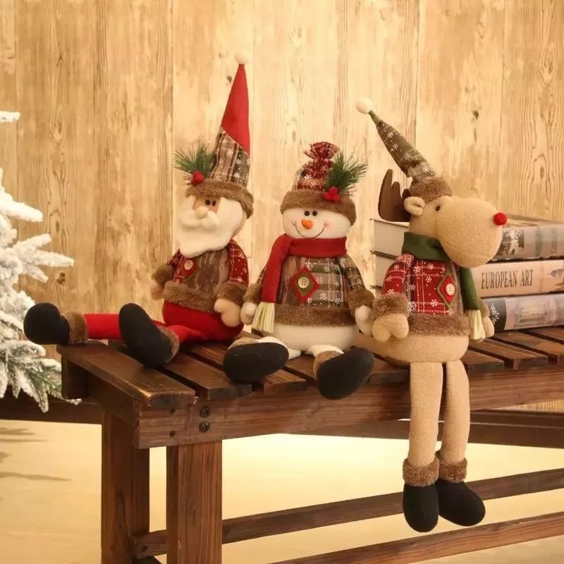 KH Muñecos Navideños Adornos Navidad Santa Claus Reno Mono