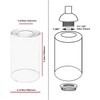 3-Pack Clear Glass Shade for Light Fixtures, Cylinder Glass Lamp