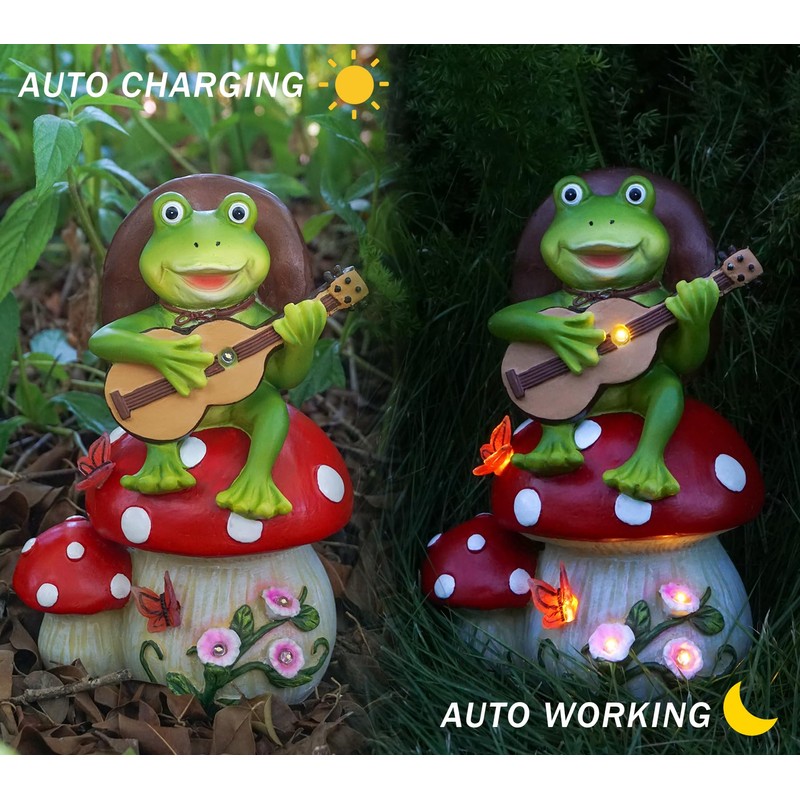 ArtTerpnica Solor - Estatua de jardín de rana para decoración