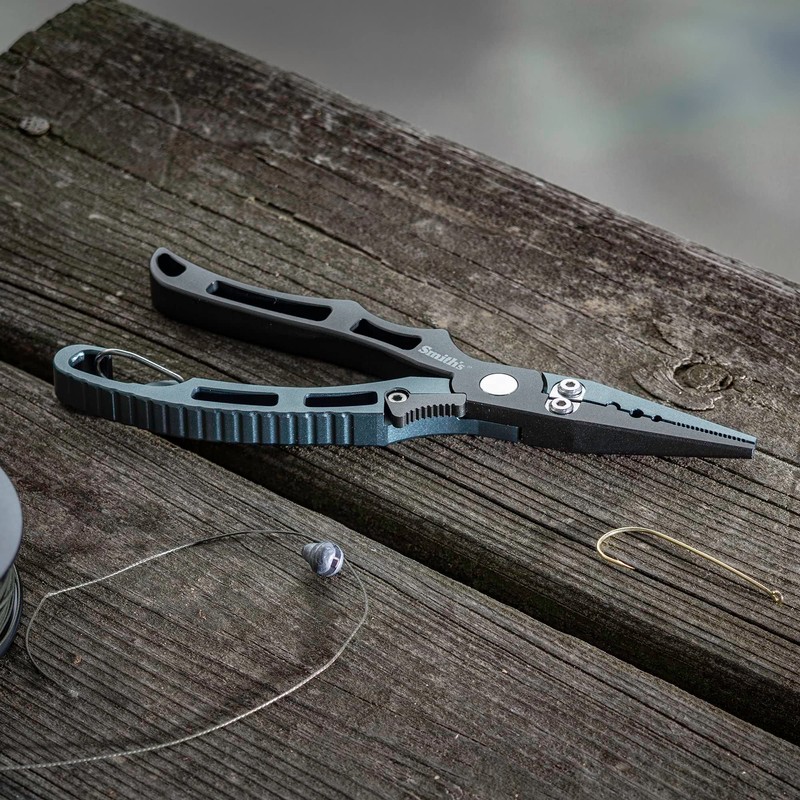 SMITH'S LAWAIA 51300 Locking Aluminum Fishing Pliers Gray