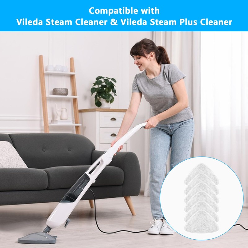 Zxglxinyao 6 Pcs for Vileda Steam Mop Pads, Washable Microfiber