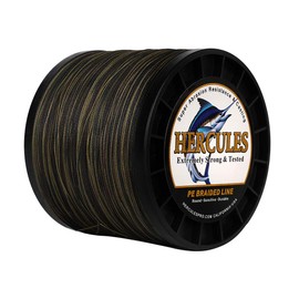 Hercules Braided Fishing Line 2000m 2187yds 6lbs-100lbs Pe Superline 4 Strands (Camouflage 30lb/13.6kg 0.28mm)