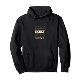 Vintage Skelt, West Virginia Repeating Text Pullover Hoodie