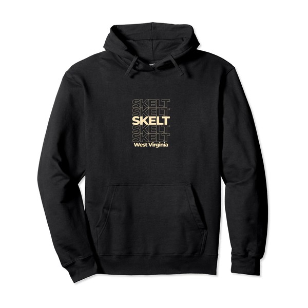 Vintage Skelt, West Virginia Repeating Text Pullover Hoodie