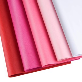 CHRORINE 50 Sheets Mixed Pink Tissue Paper Wrapping Paper Art Paper Crafts for Packaging Valentine's Day Wedding Art Craft (Pink)