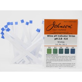 Johnson Test Papers Wine pH Indicator Strips (pH 2.8-4.4) from Test All Water
