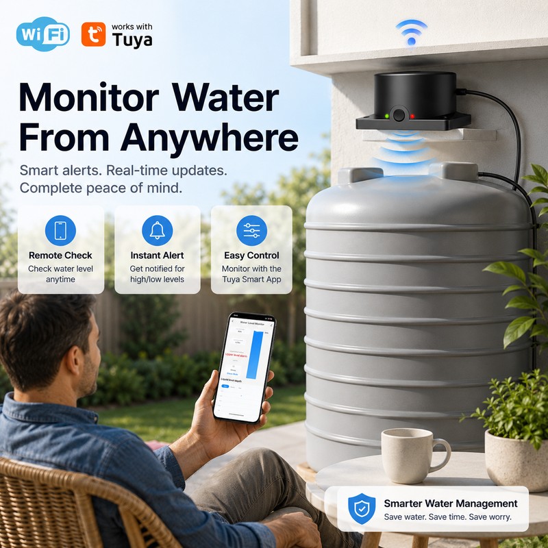 WiFi Water Level Sensor for Tank Monitoring – Ultrasonic Smart