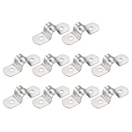 sourcing map Pipe Straps Clamp (8mm/0.31") 20pcs, 304 Stainless Steel U Tube Tension Clip Bracket - for Plumbing Pipeline Wire