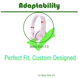Gobelieve Earpads Replacement Ear Cushions Compatible with Beats Solo 4.0 Over Ear Headphones Earcups Parts-Pink
