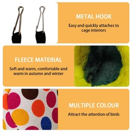 DONGKER Bird Nest for Cage, Winter Bird House, Warm Parrot Bird Nest Hammock Hanging Cave Cage Plush Happy Hut for Hamsters, Parrots, Macaws, Budgies, Cockatiels