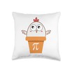 Chicken Pot Pi Chicken Pot Pie Funny Math Pun Throw