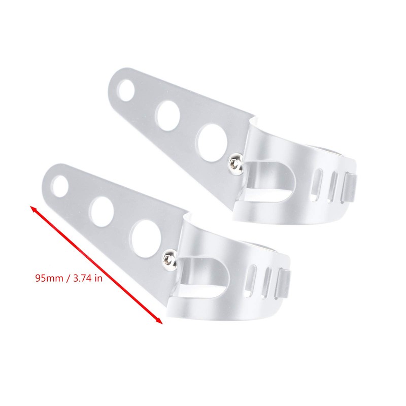 MAD HORNETS 43mm-50mm Fork Chrome Headlight Mount Bracket Motorcycle Headlight