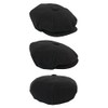 TruClothing.com Men's Herringbone Tweed Design Grandad Style Hat, black
