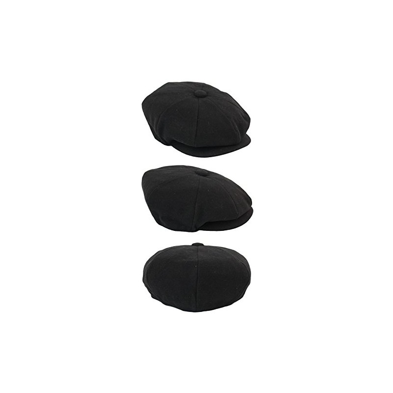 TruClothing.com Men's Herringbone Tweed Design Grandad Style Hat, black